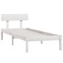 Weißer Einzelbettrahmen aus Massivholz, 75 x 190 cm von , Betten und Lattenroste - Ref: Foro24-810108, Preis: 90,41 €, Rabatt: %