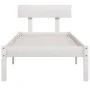 Estructura de cama madera maciza individual blanco 75x190 cm de , Camas y somieres - Ref: Foro24-810108, Precio: 66,08 €, Des...