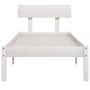 Weißer Einzelbettrahmen aus Massivholz, 75 x 190 cm von , Betten und Lattenroste - Ref: Foro24-810108, Preis: 90,41 €, Rabatt: %
