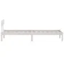 Estructura de cama madera maciza individual blanco 75x190 cm de , Camas y somieres - Ref: Foro24-810108, Precio: 66,08 €, Des...