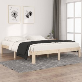 Bettgestell aus massivem Kiefernholz, 160 x 200 cm von , Betten und Lattenroste - Ref: Foro24-810375, Preis: 97,32 €, Rabatt: %