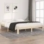 Solid pine wood bed frame 160x200 cm by , Beds and slatted bases - Ref: Foro24-810375, Price: 96,11 €, Discount: %