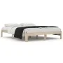 Solid pine wood bed frame 160x200 cm by , Beds and slatted bases - Ref: Foro24-810375, Price: 96,11 €, Discount: %