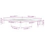 Solid pine wood bed frame 160x200 cm by , Beds and slatted bases - Ref: Foro24-810375, Price: 97,32 €, Discount: %