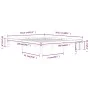 Solid pine wood bed frame 160x200 cm by , Beds and slatted bases - Ref: Foro24-810375, Price: 96,11 €, Discount: %