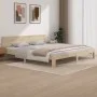 Solid pine wood bed frame 200x200 cm by , Beds and slatted bases - Ref: Foro24-810515, Price: 161,09 €, Discount: %