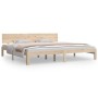 Solid pine wood bed frame 200x200 cm by , Beds and slatted bases - Ref: Foro24-810515, Price: 163,88 €, Discount: %