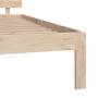 Solid pine wood bed frame 200x200 cm by , Beds and slatted bases - Ref: Foro24-810515, Price: 163,88 €, Discount: %