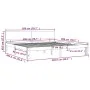 Solid pine wood bed frame 200x200 cm by , Beds and slatted bases - Ref: Foro24-810515, Price: 161,09 €, Discount: %