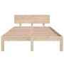 Estructura de cama madera maciza de pino 120x200 cm de , Camas y somieres - Ref: Foro24-810490, Precio: 104,77 €, Descuento: %