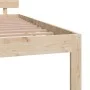 Solid pine wood bed frame 120x200 cm by , Beds and slatted bases - Ref: Foro24-810490, Price: 103,37 €, Discount: %