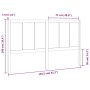 Bettkopfteil aus massivem Kiefernholz, 155,5 x 4 x 100 cm von , Kopf- und Fußteile - Ref: Foro24-818095, Preis: 73,64 €, Raba...
