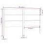 Solid pine wood headboard 166x4x100 cm by , Headboards and footboards - Ref: Foro24-818730, Price: 81,20 €, Discount: %
