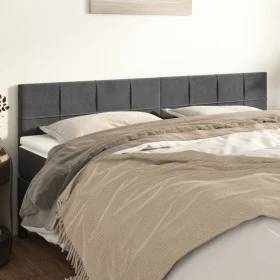 Headboards 2 units of dark gray velvet 80x5x78/88 cm by , Headboards and footboards - Ref: Foro24-346069, Price: 72,43 €, Dis...