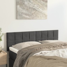 Kopfteile 2 Einheiten dunkelgrauer Samt 72x5x78/88 cm von , Kopf- und Fußteile - Ref: Foro24-346055, Preis: 51,68 €, Rabatt: %