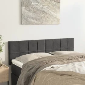 Kopfteile 2 Einheiten dunkelgrauer Samt 72x5x78/88 cm von , Kopf- und Fußteile - Ref: Foro24-346055, Preis: 53,11 €, Rabatt: %