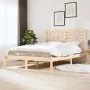 Solid pine wood bed frame 140x190 cm by , Beds and slatted bases - Ref: Foro24-3101003, Price: 121,97 €, Discount: %