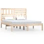 Solid pine wood bed frame 140x190 cm by , Beds and slatted bases - Ref: Foro24-3101003, Price: 121,97 €, Discount: %