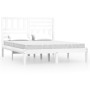 Massiver Bettrahmen aus weißem Kiefernholz, 120 x 190 cm von , Betten und Lattenroste - Ref: Foro24-3100994, Preis: 139,07 €,...
