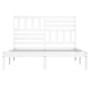 Massiver Bettrahmen aus weißem Kiefernholz, 120 x 190 cm von , Betten und Lattenroste - Ref: Foro24-3100994, Preis: 139,07 €,...