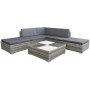 6-teiliges Gartenmöbel-Set und graue synthetische Rattankissen von vidaXL, Gartensets - Ref: Foro24-42737, Preis: 584,81 €, R...