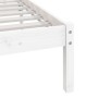 Massiver Bettrahmen aus weißem Kiefernholz, 120 x 190 cm von , Betten und Lattenroste - Ref: Foro24-3100994, Preis: 139,07 €,...