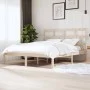 Bettgestell aus massivem Kiefernholz, 160 x 200 cm von , Betten und Lattenroste - Ref: Foro24-3101228, Preis: 128,84 €, Rabat...