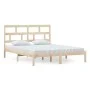 Solid pine wood bed frame 160x200 cm by , Beds and slatted bases - Ref: Foro24-3101228, Price: 128,84 €, Discount: %