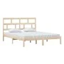 Solid pine wood bed frame 160x200 cm by , Beds and slatted bases - Ref: Foro24-3101228, Price: 128,84 €, Discount: %