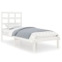 Weißer Einzelbettrahmen aus Massivholz, 75 x 190 cm von , Betten und Lattenroste - Ref: Foro24-3105431, Preis: 93,61 €, Rabat...