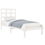 Weißer Einzelbettrahmen aus Massivholz, 75 x 190 cm von , Betten und Lattenroste - Ref: Foro24-3105431, Preis: 93,61 €, Rabat...