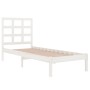 Weißer Einzelbettrahmen aus Massivholz, 75 x 190 cm von , Betten und Lattenroste - Ref: Foro24-3105431, Preis: 93,61 €, Rabat...