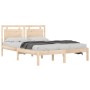 Estructura de cama madera maciza de pino 140x190 cm