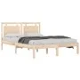 Solid pine wood bed frame 140x190 cm by , Beds and slatted bases - Ref: Foro24-3105515, Price: 121,40 €, Discount: %