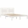 White solid wood bed frame 140x200 cm by , Beds and slatted bases - Ref: Foro24-3105536, Price: 141,24 €, Discount: %