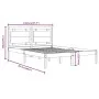 White solid wood bed frame 140x200 cm by , Beds and slatted bases - Ref: Foro24-3105536, Price: 141,24 €, Discount: %