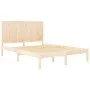 Solid pine wood bed frame 160x200 cm by , Beds and slatted bases - Ref: Foro24-3105740, Price: 153,16 €, Discount: %