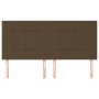 Headboards 4 units of dark brown fabric 100x5x78/88 cm by , Headboards and footboards - Ref: Foro24-3116357, Price: 110,92 €,...