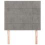 Kopfteile 2 Einheiten aus hellgrauem Samt 80x5x78/88 cm von , Kopf- und Fußteile - Ref: Foro24-3116362, Preis: 63,33 €, Rabat...
