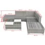 6-piece garden furniture set and gray synthetic rattan cushions by vidaXL, Garden sets - Ref: Foro24-42737, Price: 576,03 €, ...