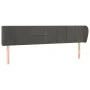 Kopfteil aus dunkelgrauem Samt, 163 x 23 x 78/88 cm von , Kopf- und Fußteile - Ref: Foro24-3117199, Preis: 83,09 €, Rabatt: %