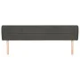 Cabecero de terciopelo gris oscuro 163x23x78/88 cm de , Cabeceros y pies de cama - Ref: Foro24-3117199, Precio: 81,36 €, Desc...