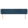 Dunkelblaues Samtkopfteil 163x23x78/88 cm von , Kopf- und Fußteile - Ref: Foro24-3117202, Preis: 70,30 €, Rabatt: %