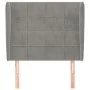 Kopfteil mit hellgrauen Samtohren 83x23x118/128 cm von , Kopf- und Fußteile - Ref: Foro24-3117986, Preis: 87,33 €, Rabatt: %