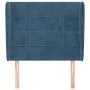 Headboard with dark blue velvet ears 83x23x118/128 cm by , Headboards and footboards - Ref: Foro24-3117990, Price: 85,38 €, D...