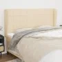 Headboard with cream fabric ears 163x23x118/128 cm by , Headboards and footboards - Ref: Foro24-3117967, Price: 134,19 €, Dis...