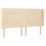 Headboard with cream fabric ears 163x23x118/128 cm by , Headboards and footboards - Ref: Foro24-3117967, Price: 134,19 €, Dis...