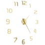 3D wall clock with modern design 100 cm XXL gold by vidaXL, Wall clocks - Ref: Foro24-50640, Price: 21,01 €, Discount: %