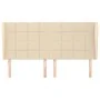 Headboard with cream fabric ears 163x23x118/128 cm by , Headboards and footboards - Ref: Foro24-3117967, Price: 134,19 €, Dis...