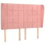 Kopfteil mit rosa Samtohren 147x23x118/128 cm von , Kopf- und Fußteile - Ref: Foro24-3118009, Preis: 126,72 €, Rabatt: %